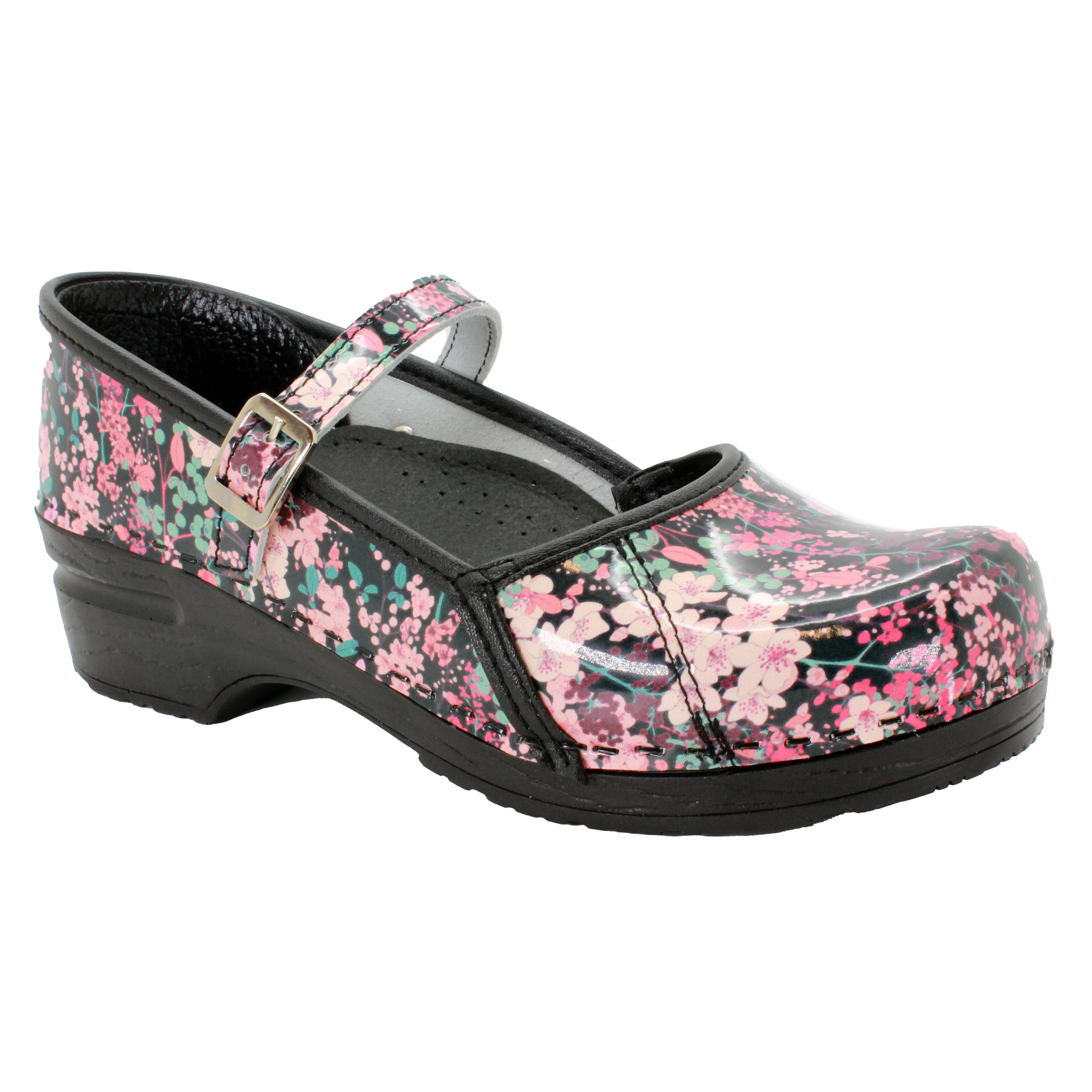 BJORK MARCELLA Mary Jane Clogs in Josse Printed Leather - CLOSEOUT