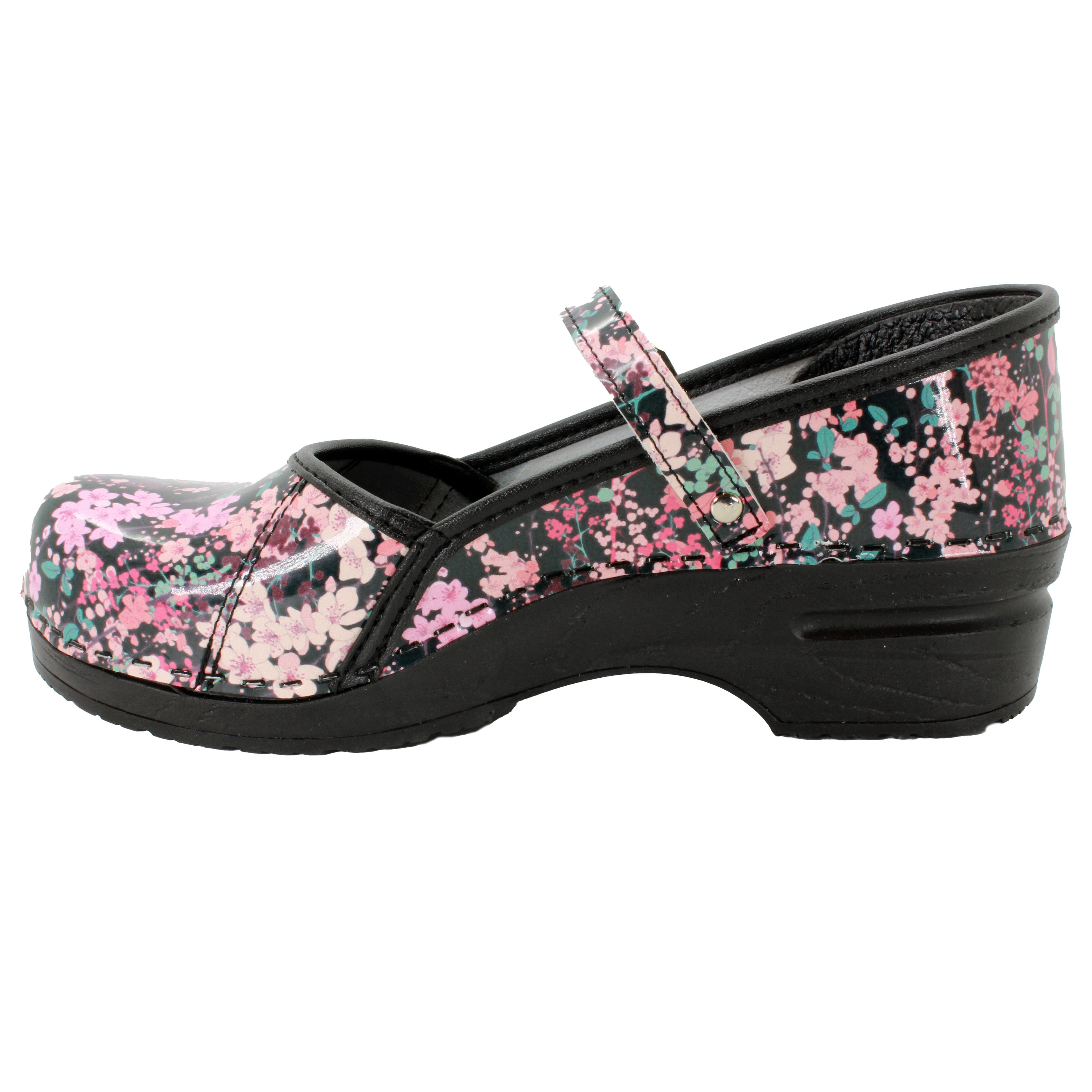BJORK MARCELLA Mary Jane Clogs in Josse Printed Leather - CLOSEOUT