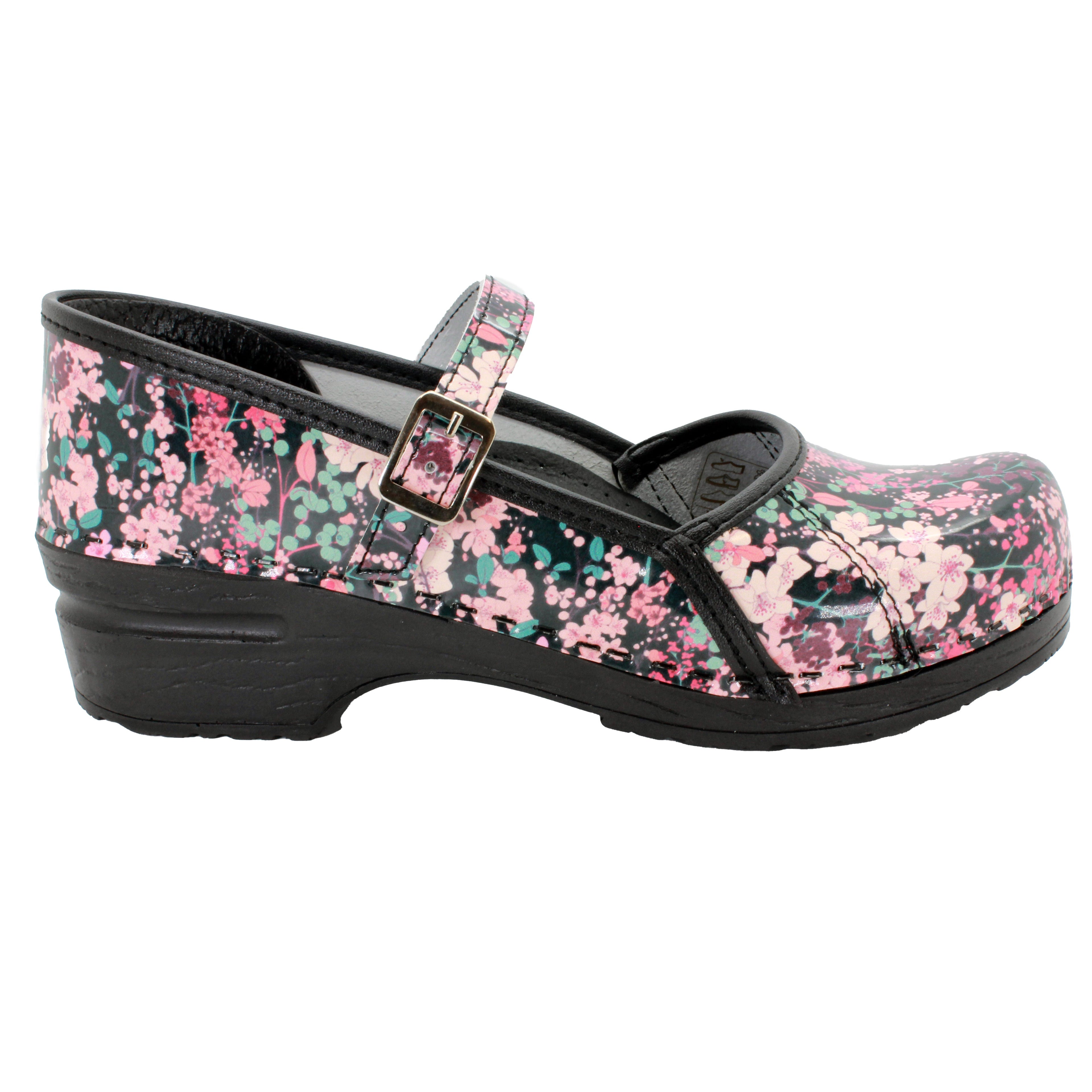 BJORK MARCELLA Mary Jane Clogs in Josse Printed Leather - CLOSEOUT