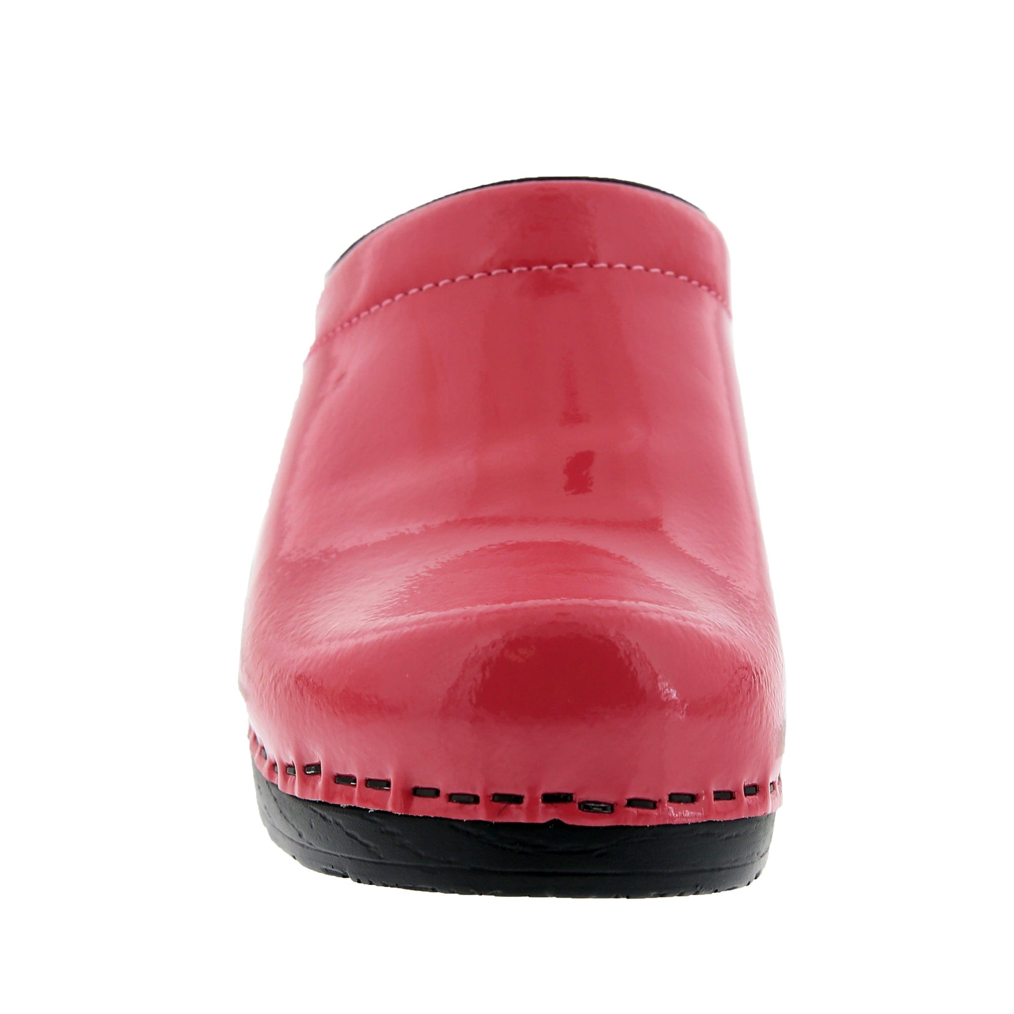 BJORK Elly öffnen Sie wieder Fuchsia Patent Leder Clogs