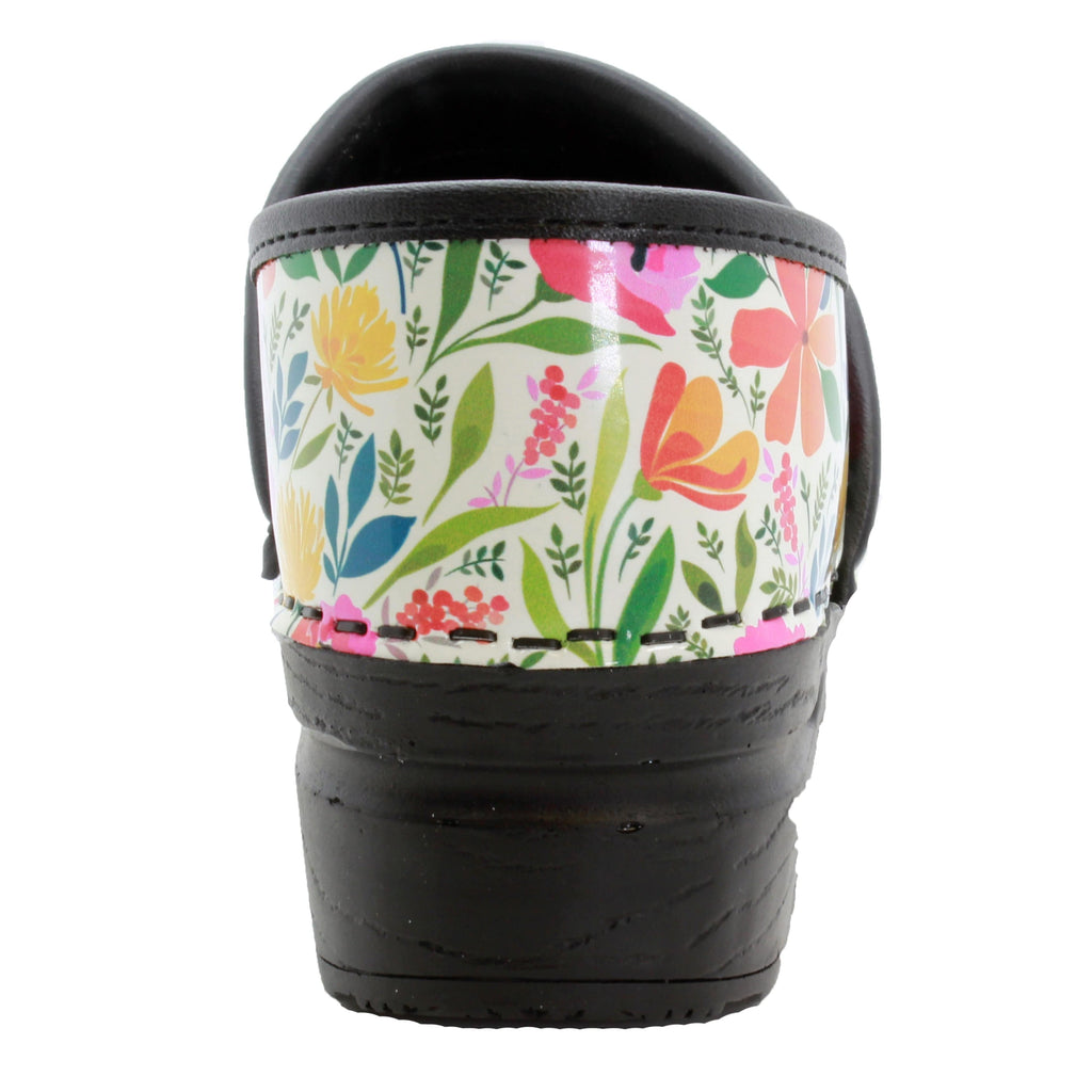 BJORK PROFESSIONAL Blomma Printed Leather Clogs - CLOSEOUT