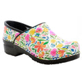 BJORK PROFESSIONAL Blomma Printed Leather Clogs - CLOSEOUT