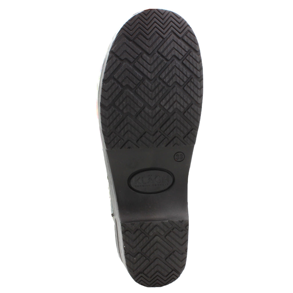 BJORK PROFESSIONAL Blomma Printed Leather Clogs - CLOSEOUT