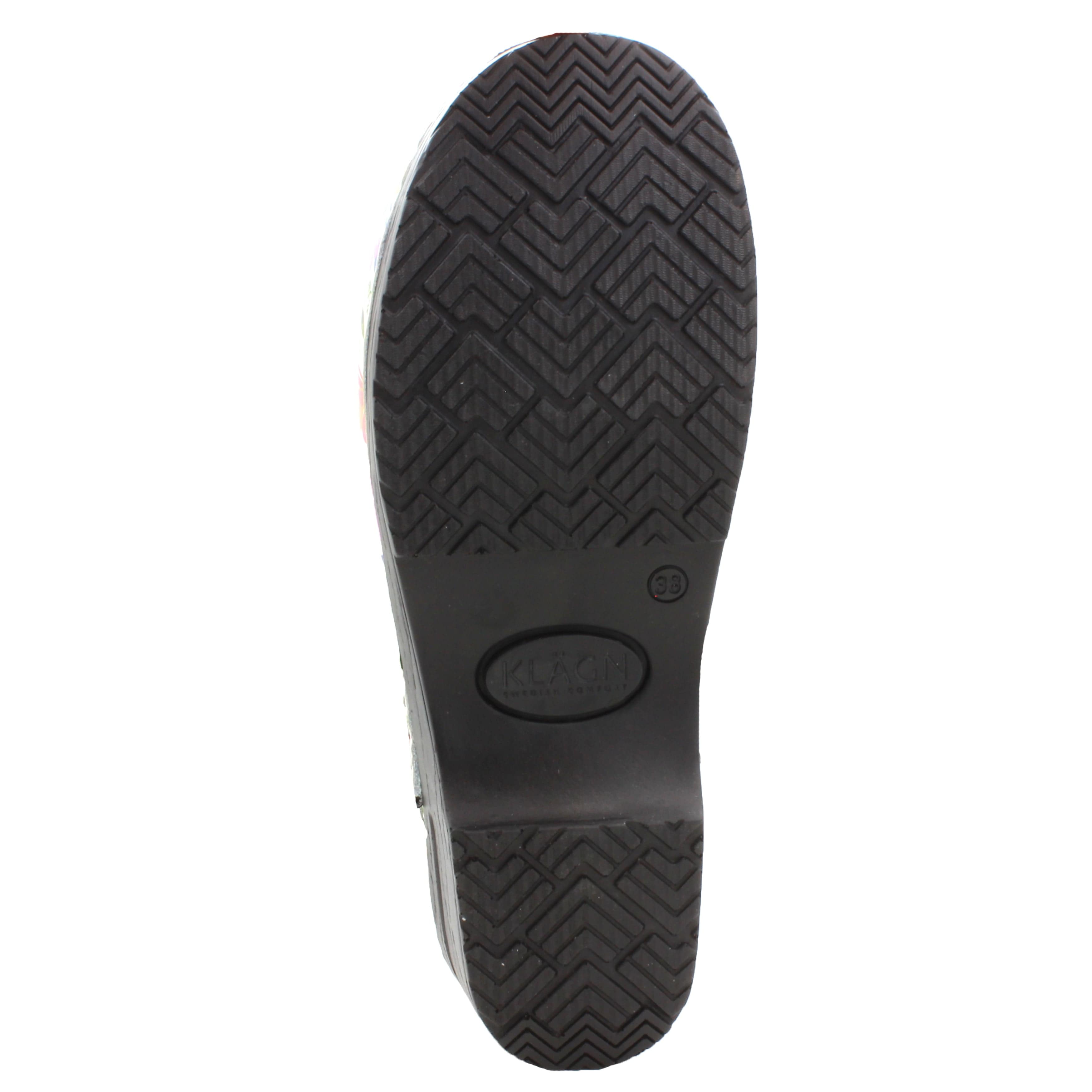 BJORK PROFESSIONAL Blomma Printed Leather Clogs - CLOSEOUT