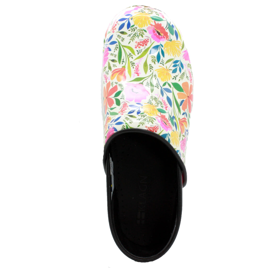 BJORK PROFESSIONAL Blomma Printed Leather Clogs - CLOSEOUT