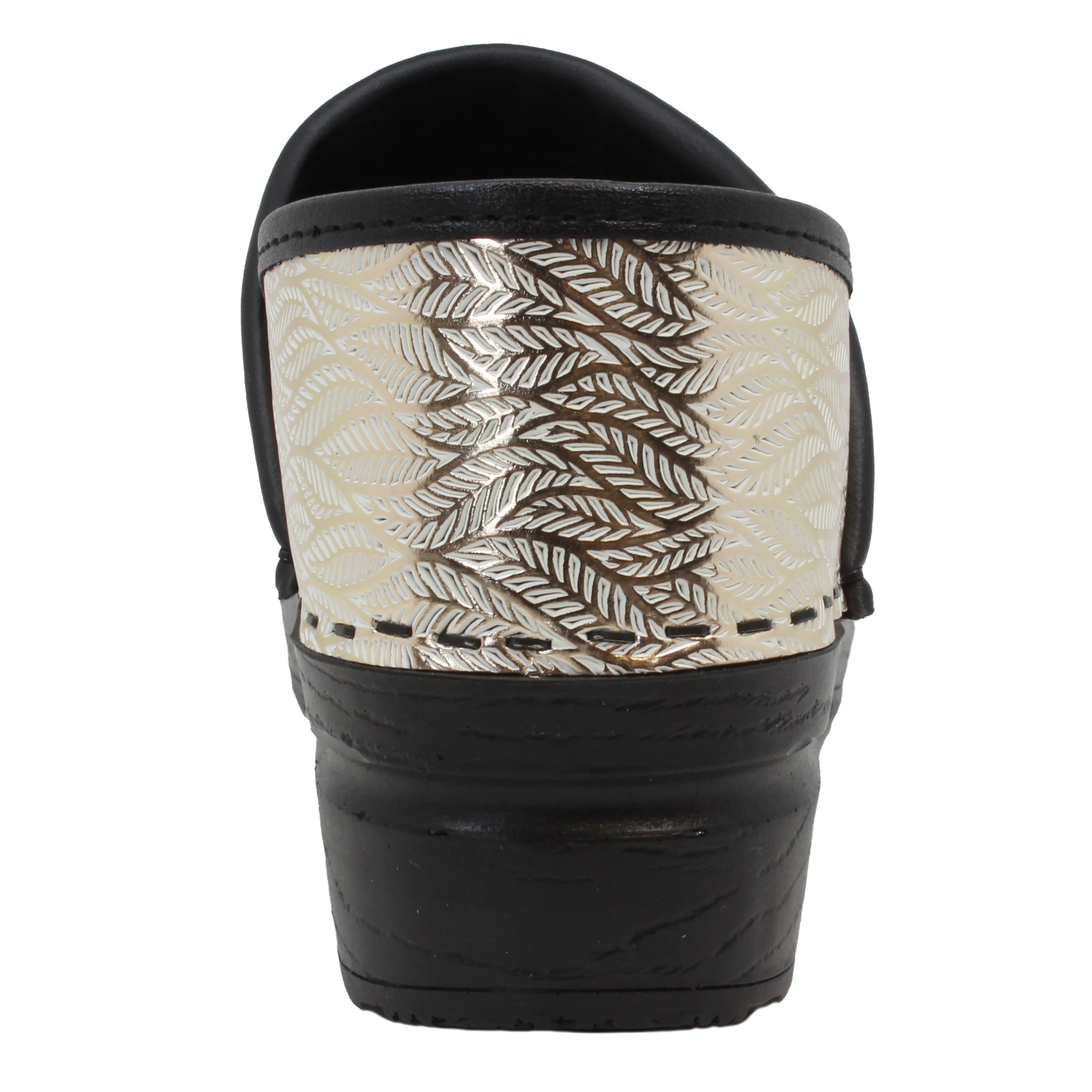 BJORK PROFESSIONAL Mysa Natural Tooled Leder Clogs