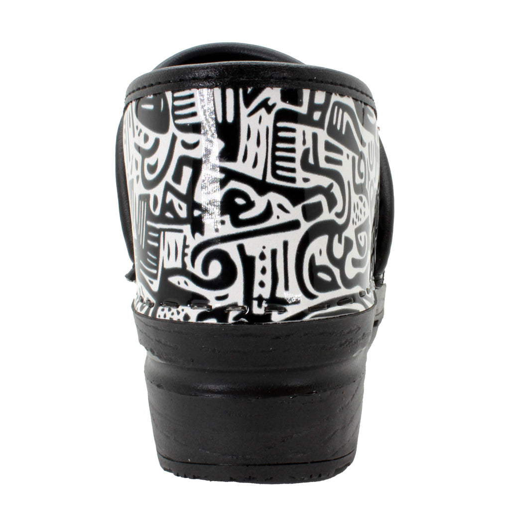BJORK PROFESSIONAL Juni Printed Leather Clogs - CLOSEOUT