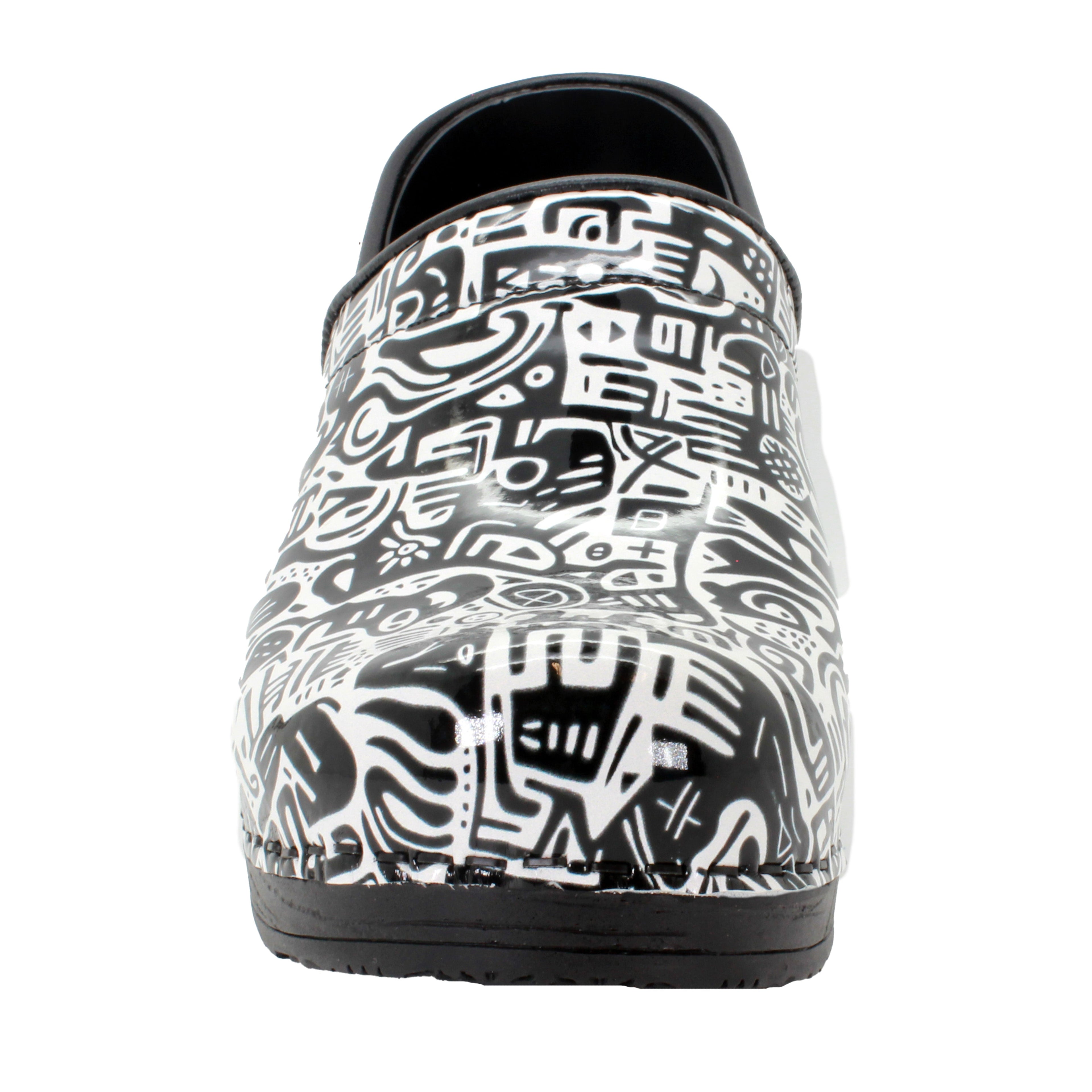 BJORK PROFESSIONAL Juni Printed Leather Clogs - CLOSEOUT