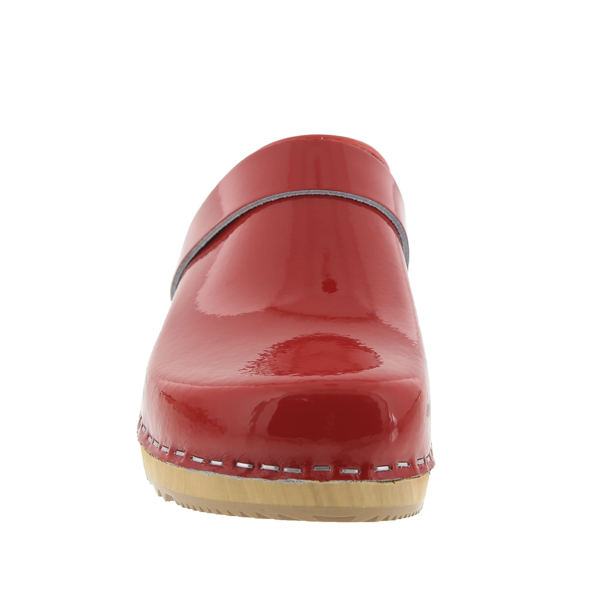 BJORK LEIA Holz Klassische Offene Rückseite Patent Leder Clogs