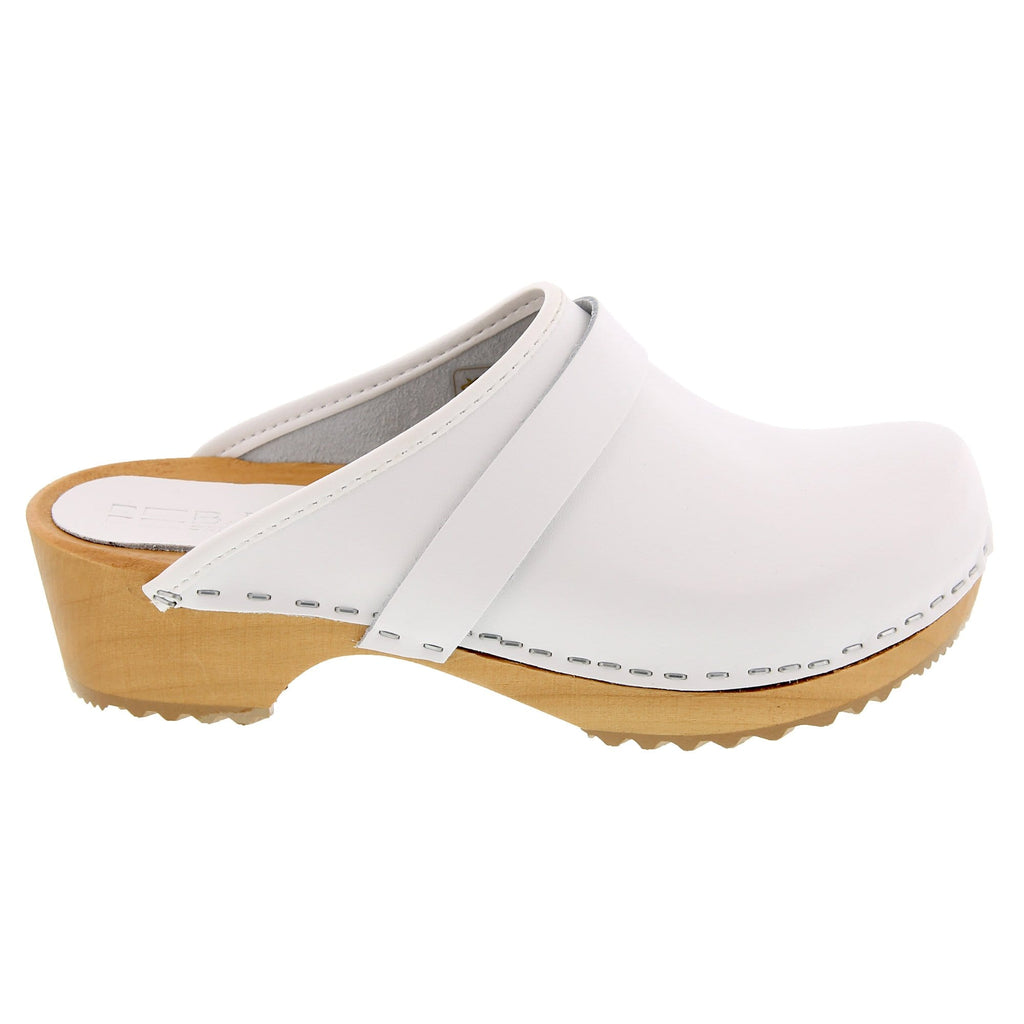 BJORK Maja White Wood Öffnen Sie Lederschuhe
