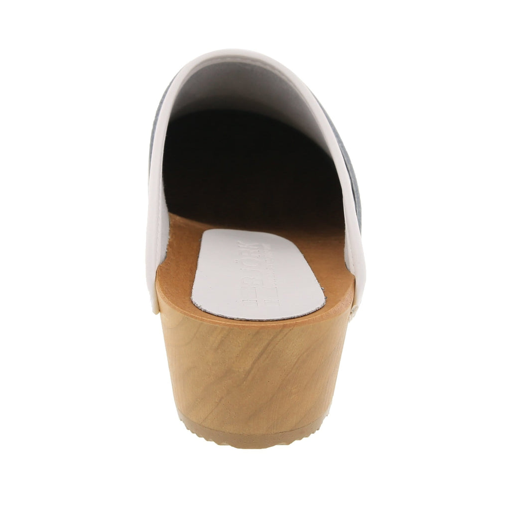 BJORK Maja White Wood Öffnen Sie Lederschuhe