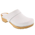 BJORK Maja White Wood Öffnen Sie Lederschuhe