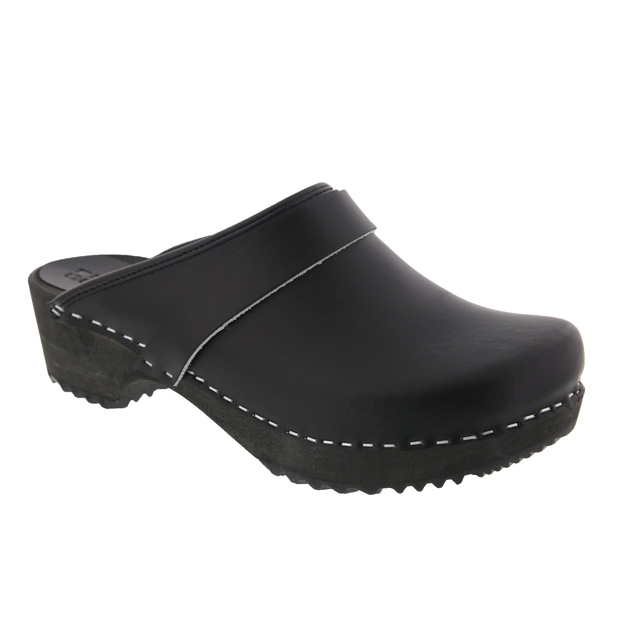 BJORK Mala Wood Öffnen Sie Leder Clogs