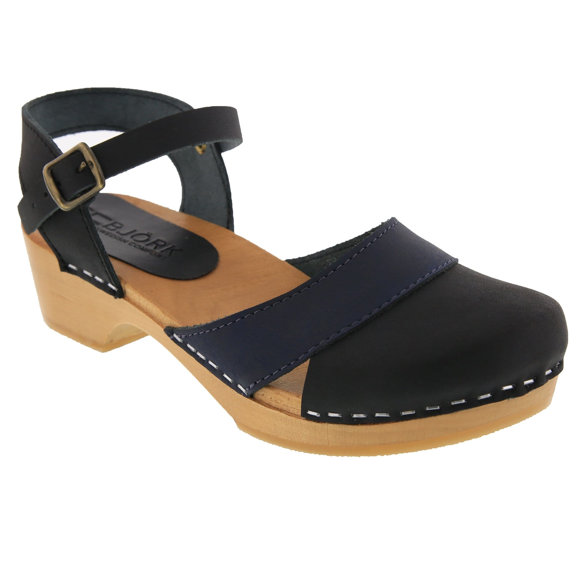 BJORK MILA Holzklauensandalen in geöltem Leder - CLOSEOUT