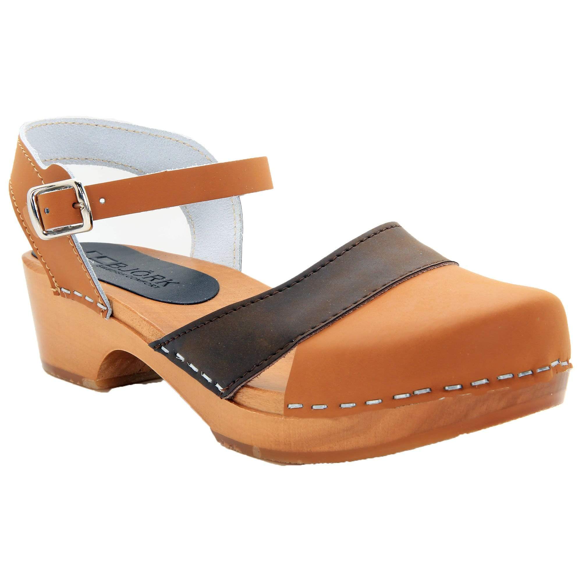 BJORK MILA Holzklauensandalen in geöltem Leder - CLOSEOUT