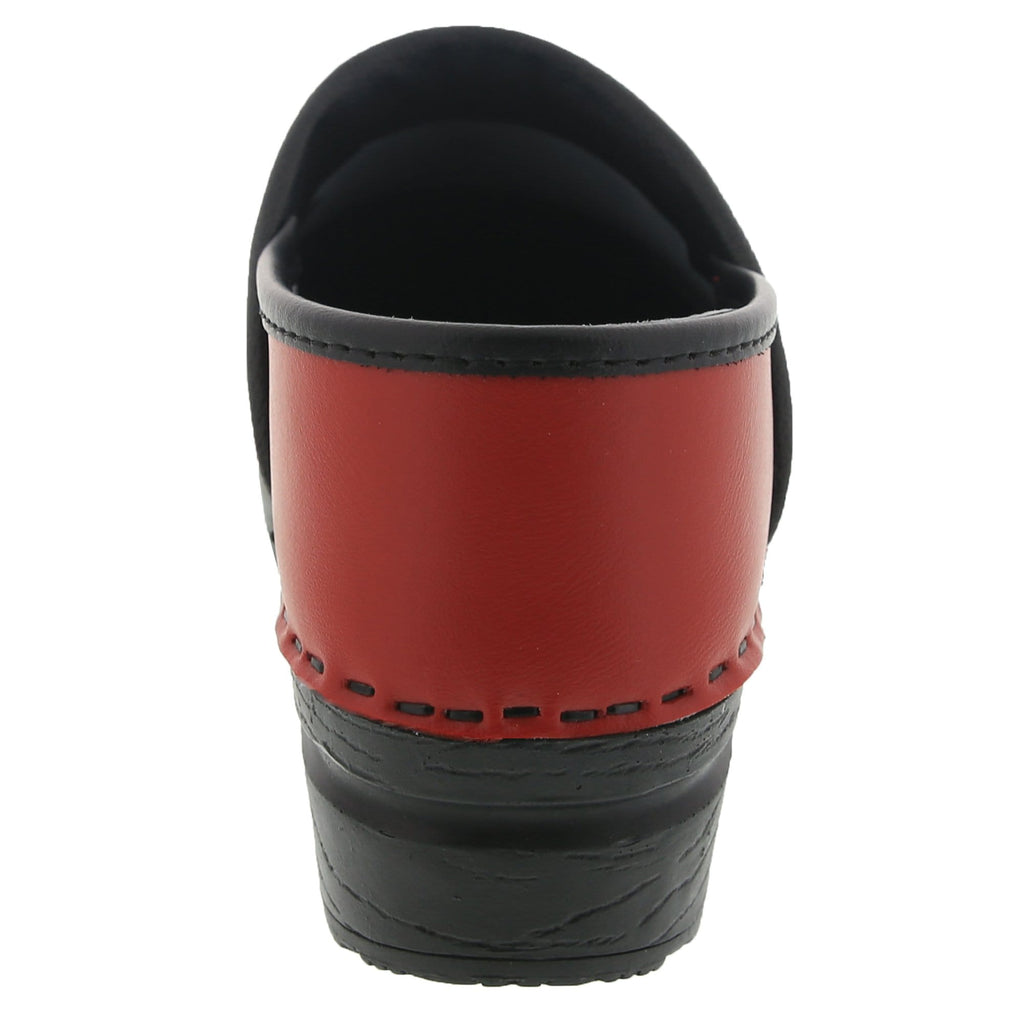 BJORK PRO ELLA Red Leather Clogs - CLOSEOUT