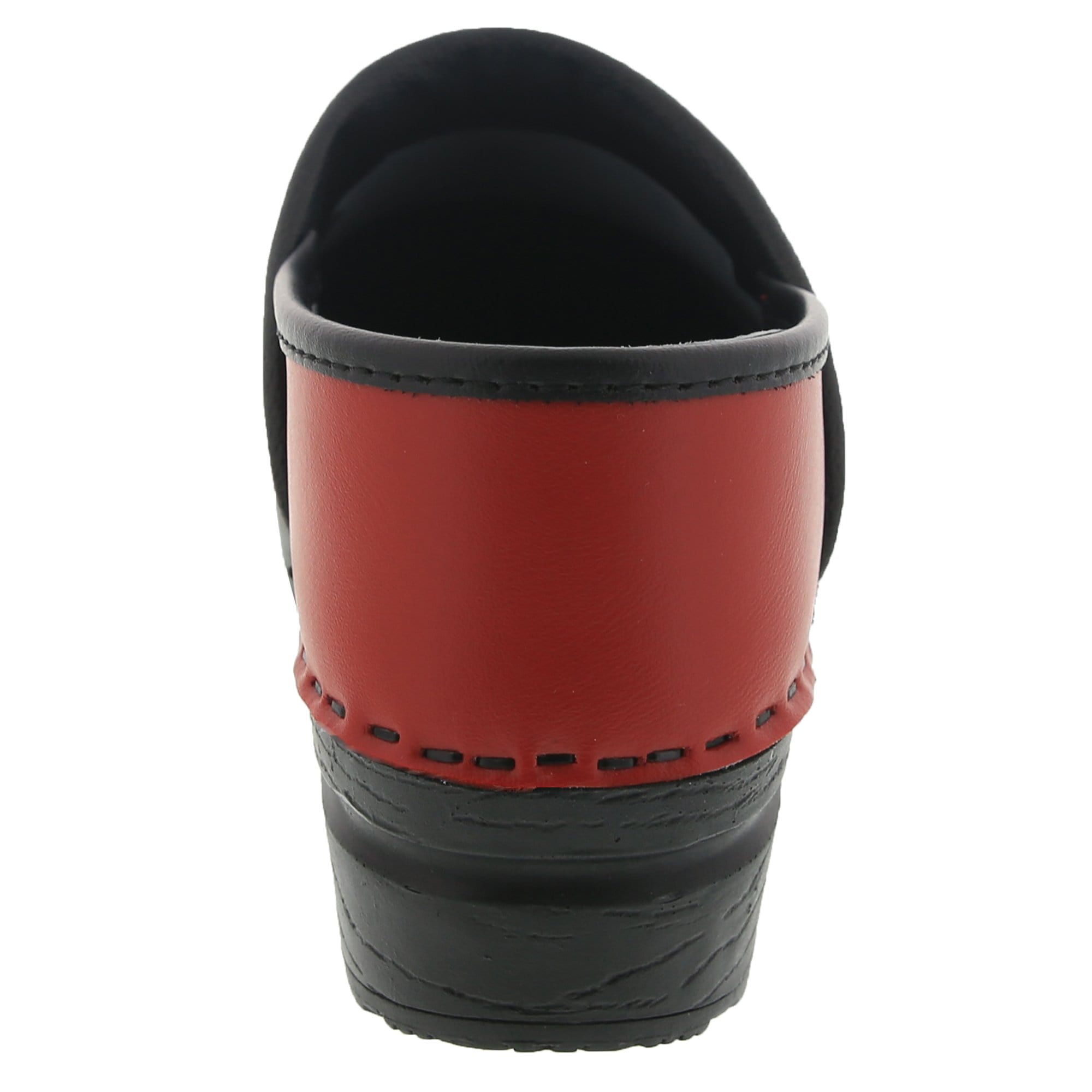 BJORK PRO ELLA Red Leather Clogs - CLOSEOUT