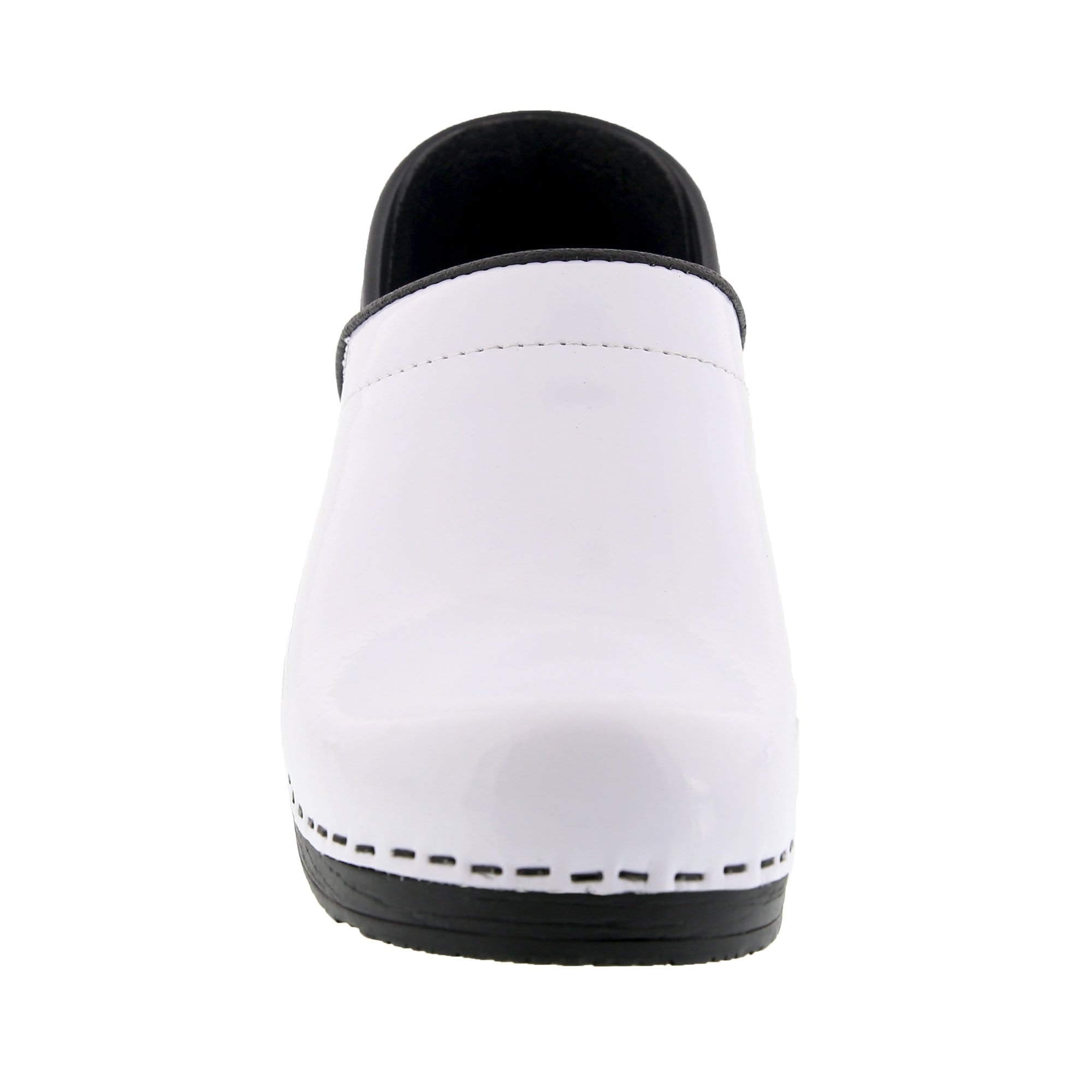BJORK PRO ELSA White Patent Leather Clogs - CLOSEOUT