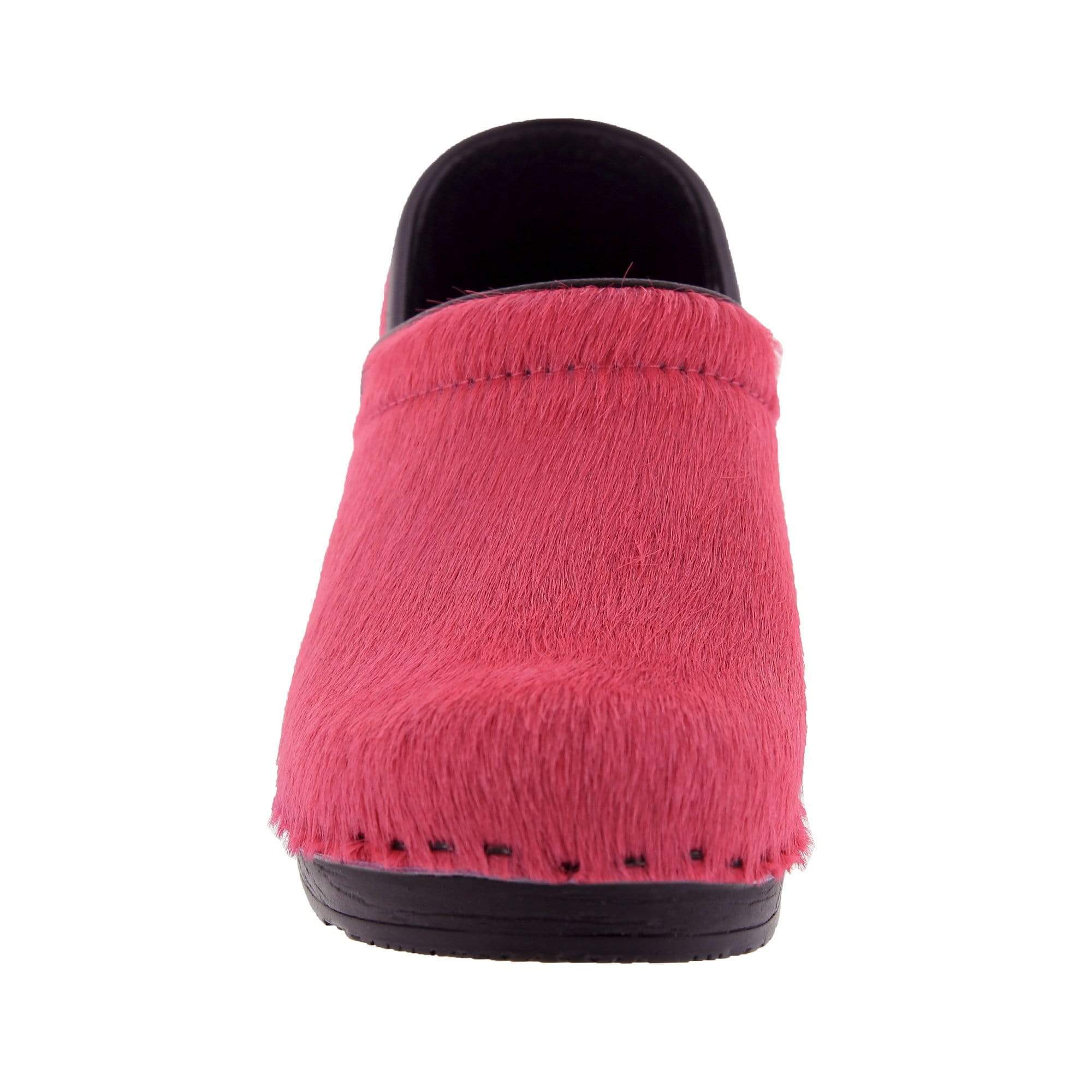 BJORK PROFESSIONAL Fuchsia Pelzleder Clogs