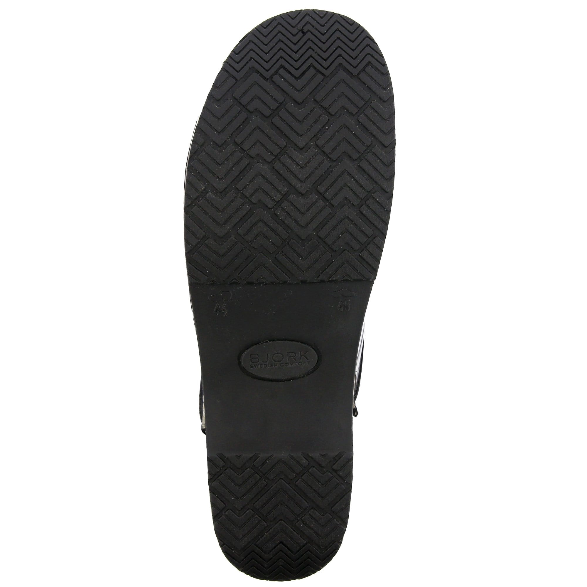 BJORK PROFESSIONAL Männer Black Cabrio Leder Clogs - CLOSEOUT