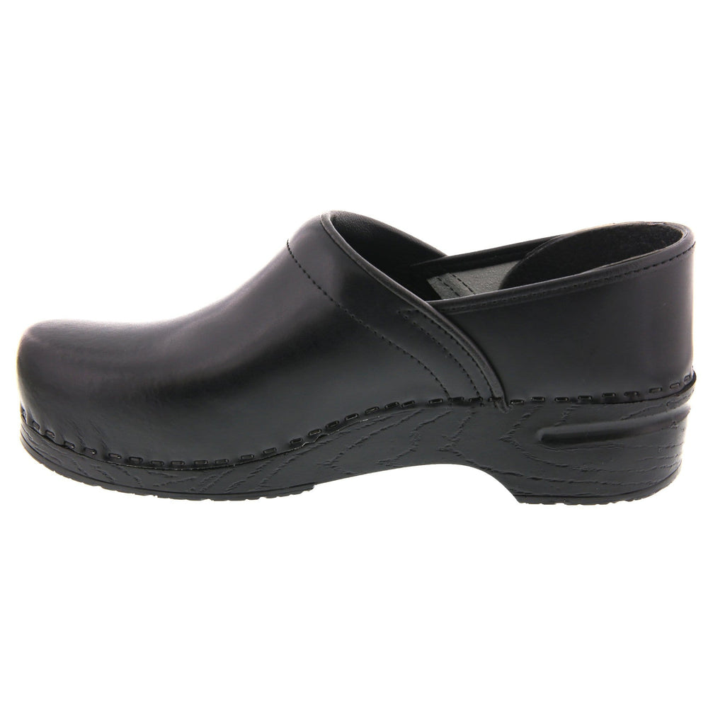 BJORK PROFESSIONAL Männer Black Cabrio Leder Clogs - CLOSEOUT