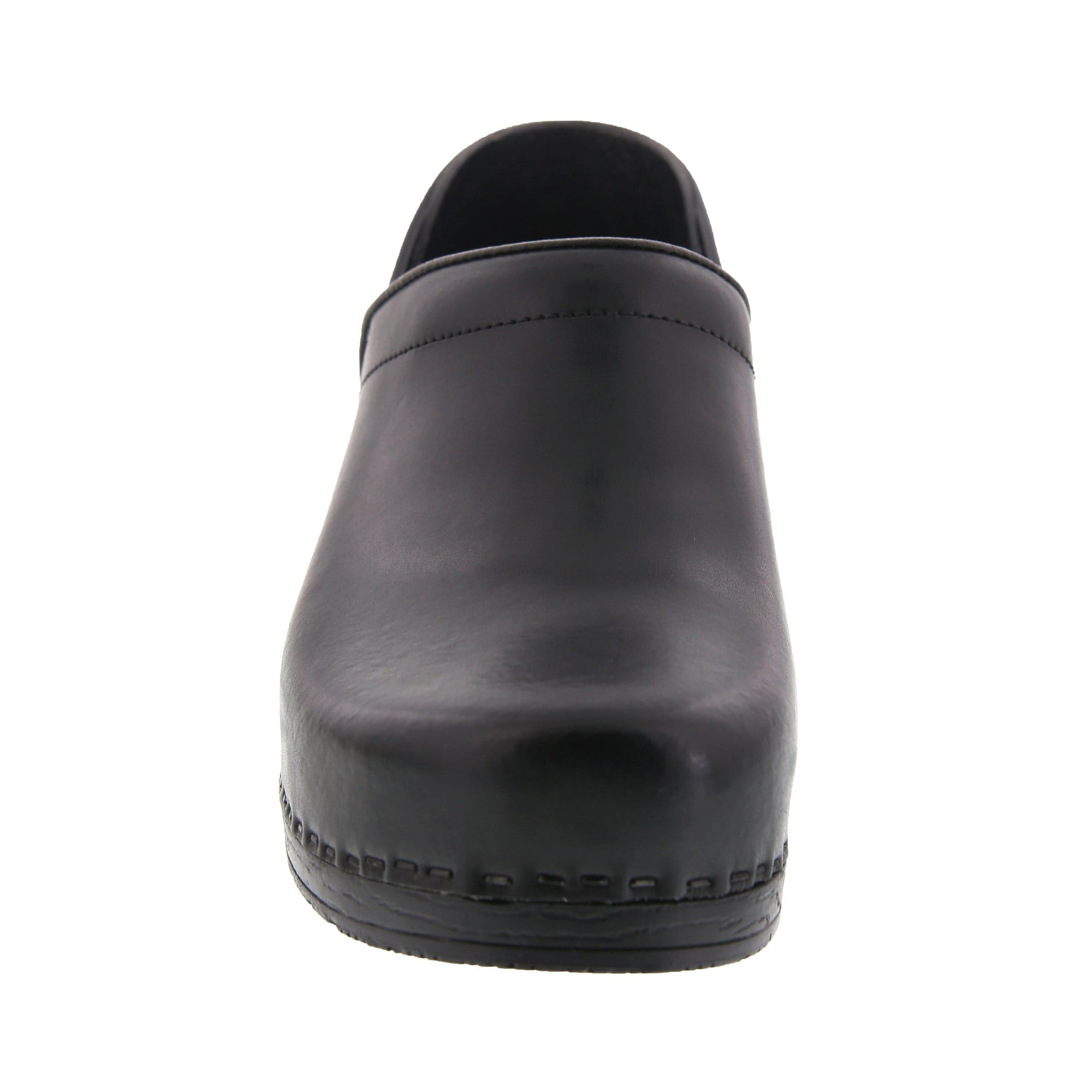 BJORK PROFESSIONAL Männer Black Cabrio Leder Clogs - CLOSEOUT