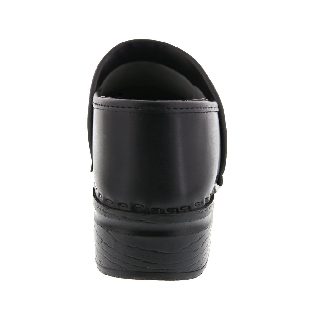 BJORK PROFESSIONAL Männer Black Cabrio Leder Clogs - CLOSEOUT