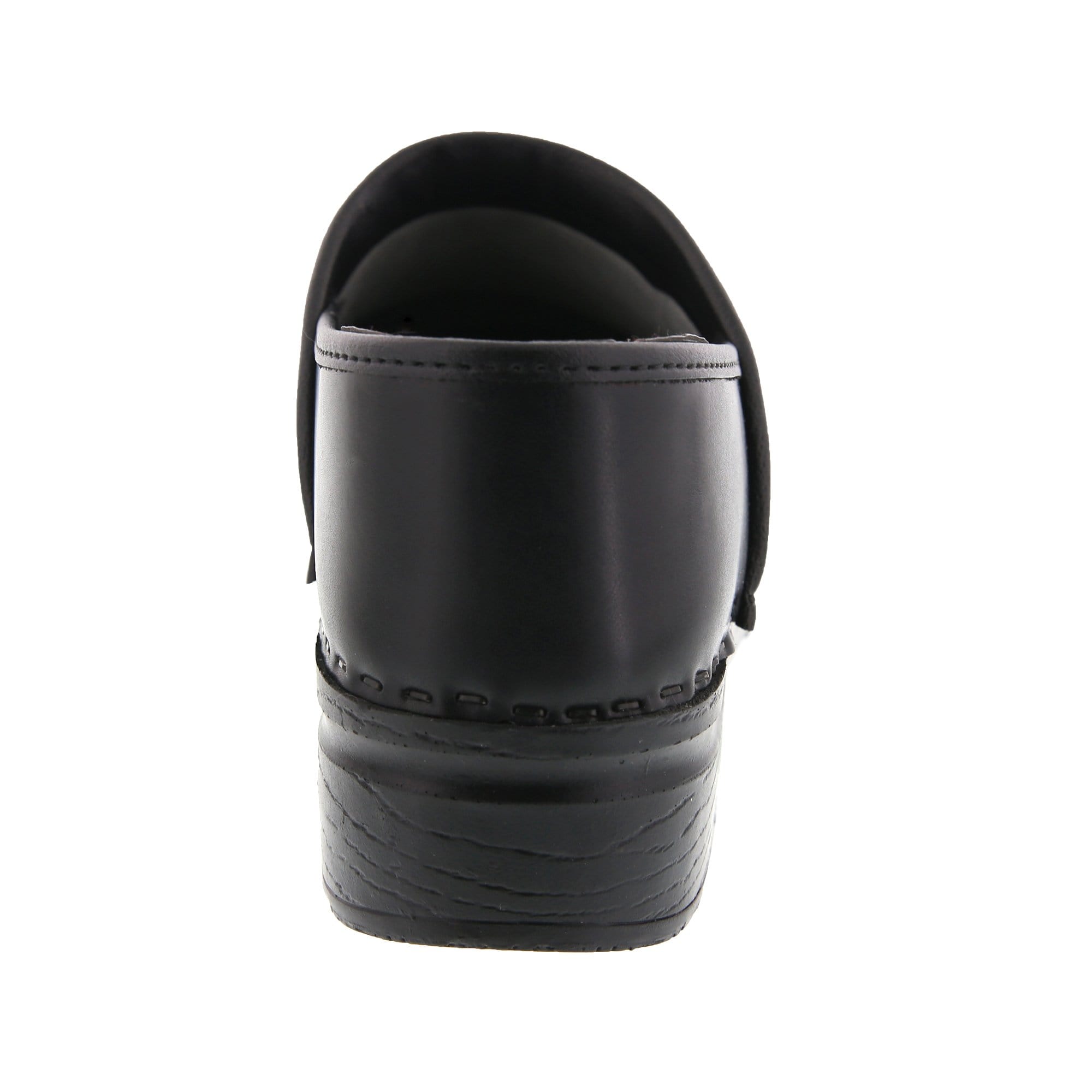 BJORK PROFESSIONAL Männer Black Cabrio Leder Clogs - CLOSEOUT