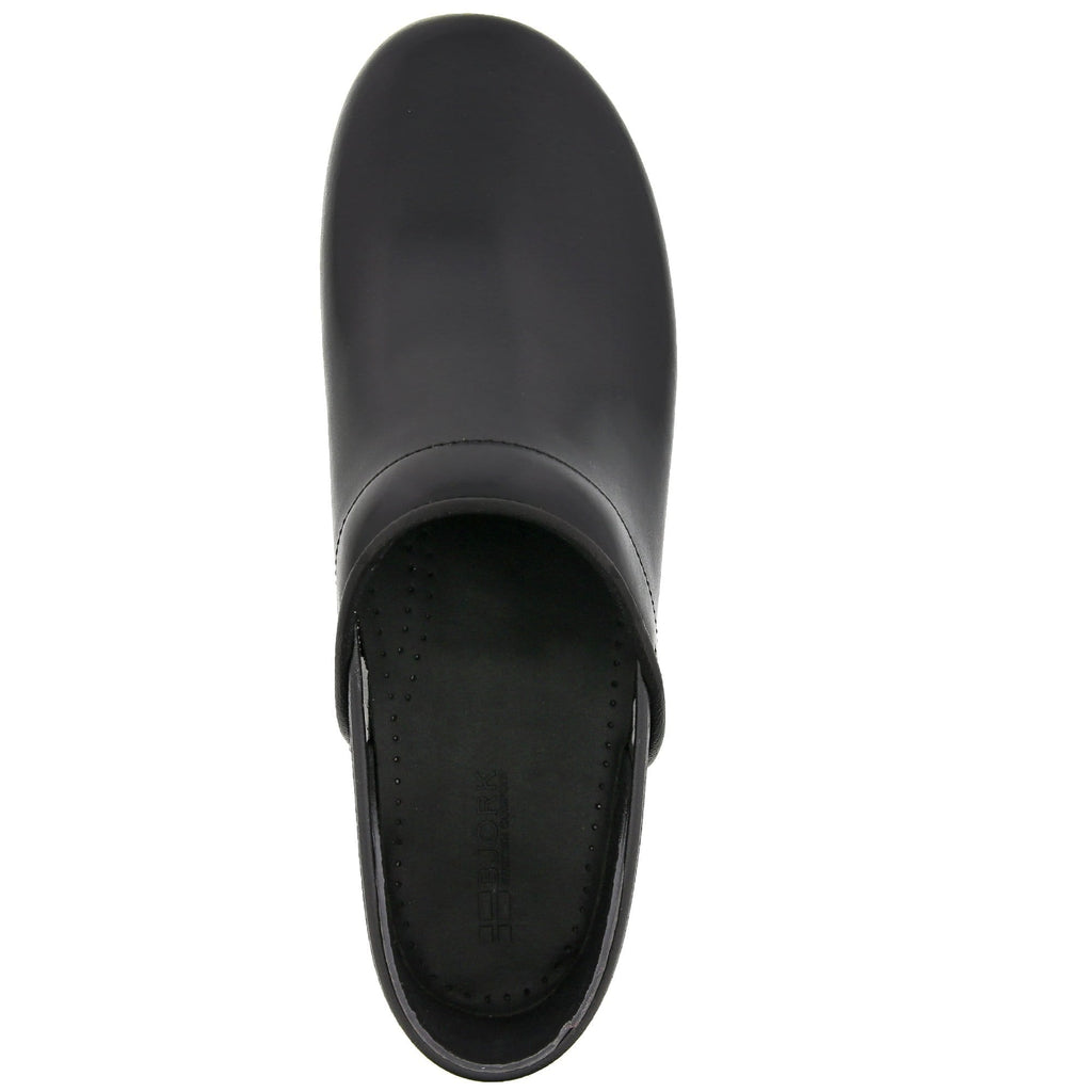 BJORK PROFESSIONAL Männer Black Cabrio Leder Clogs - CLOSEOUT