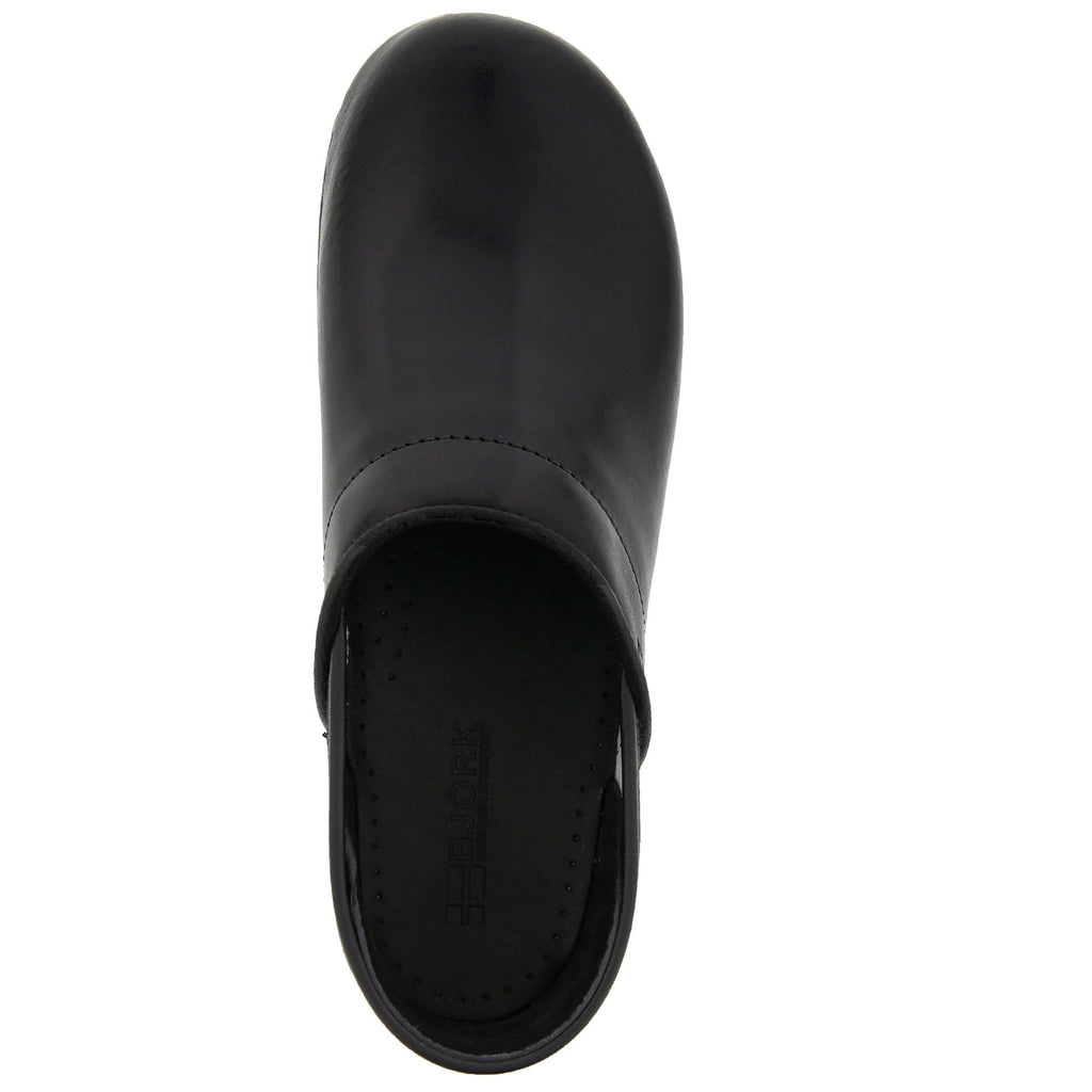 BJORK PROFESSIONAL Women's Black Cabrio Leather Clogs - CLOSEOUT