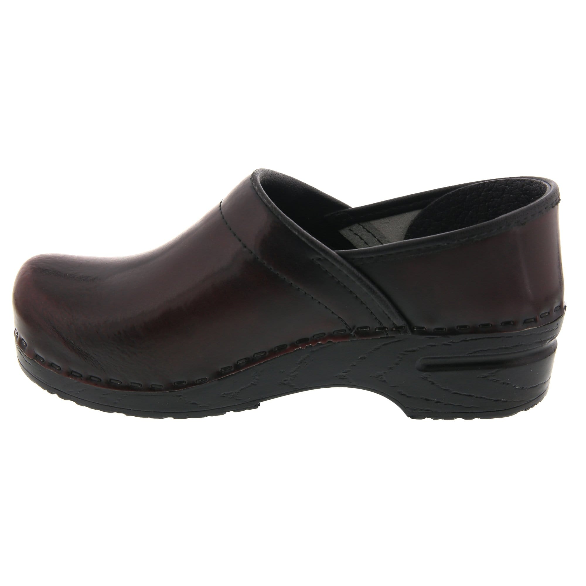 BJORK PROFESSIONAL Damen Bordeaux Cabrio Leder Clogs - CLOSEOUT