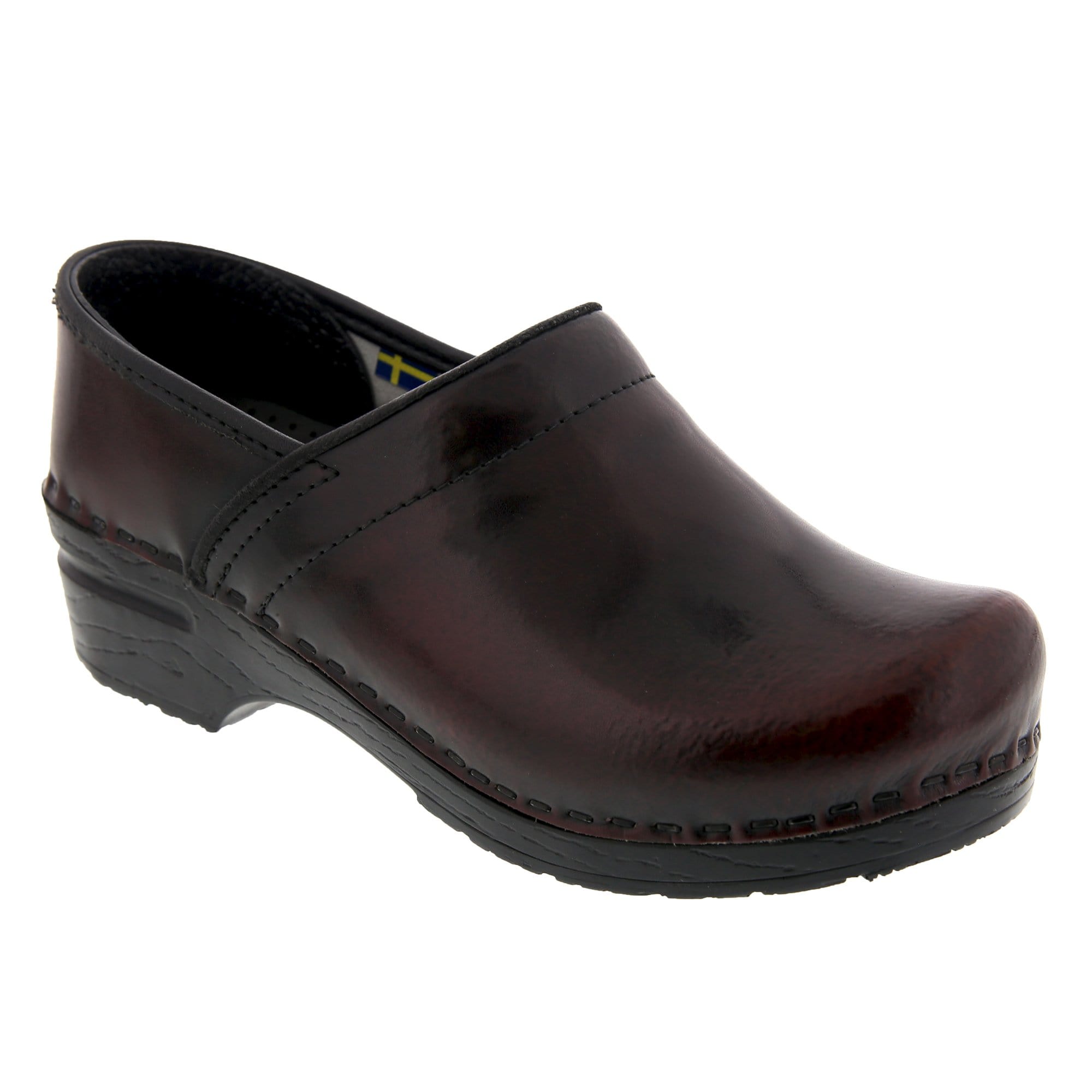 BJORK PROFESSIONAL Damen Bordeaux Cabrio Leder Clogs - CLOSEOUT
