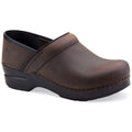 DANSKO Männer WIDE Professionelle Braune geölte Leder Clogs