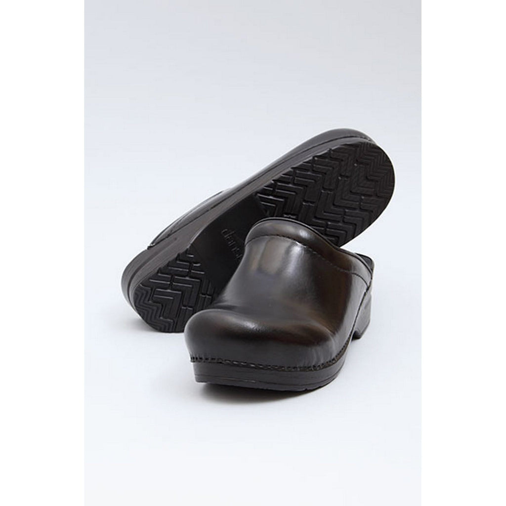 DANSKO Sonja Black Cabrio Leder Öffnen Sie Back Clogs