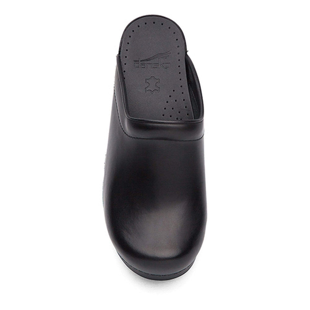 DANSKO Sonja Black Cabrio Leder Öffnen Sie Back Clogs