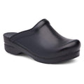DANSKO Sonja Black Cabrio Leder Öffnen Sie Back Clogs
