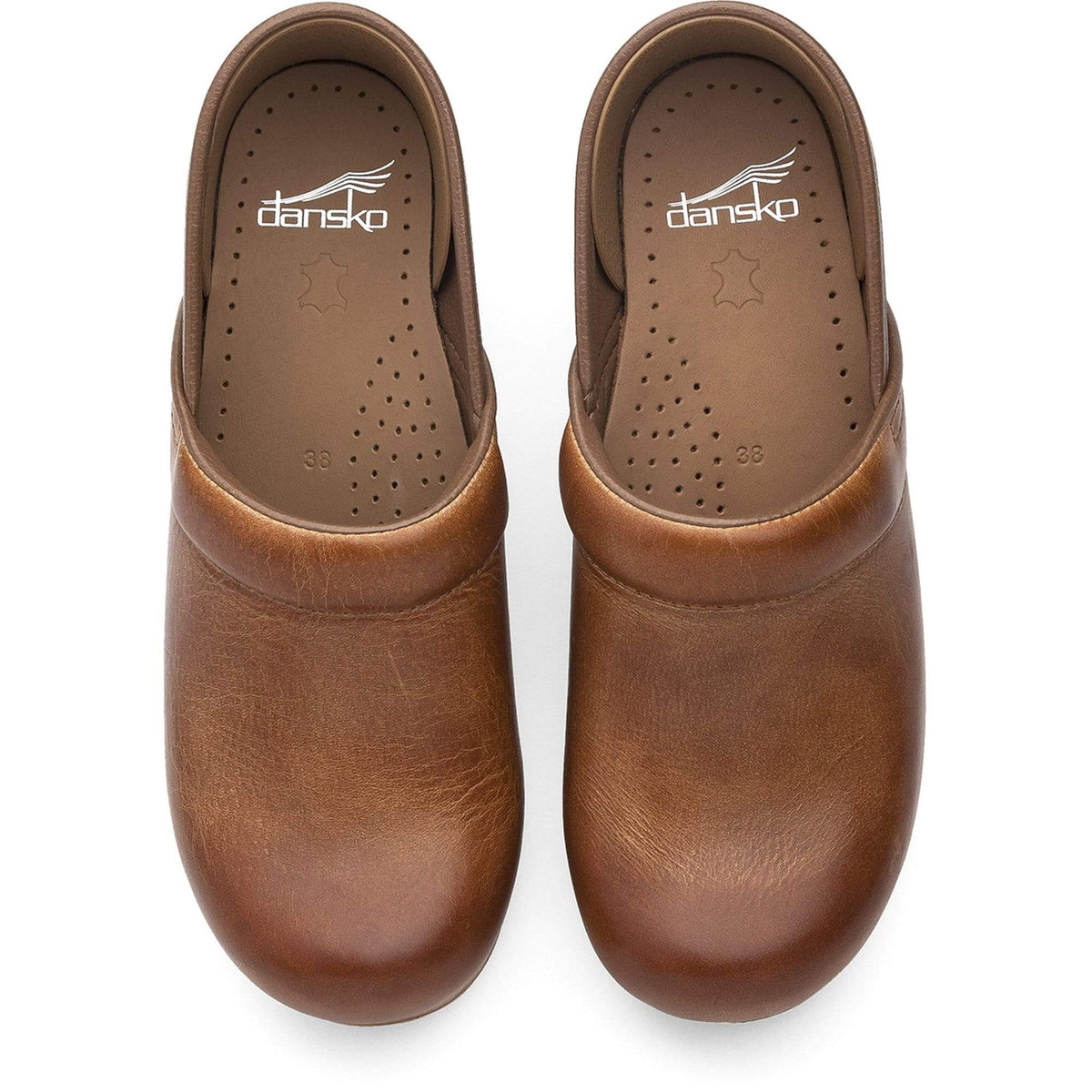 DANSKO WIDE Professionelle Honig Distressed Leder Clogs
