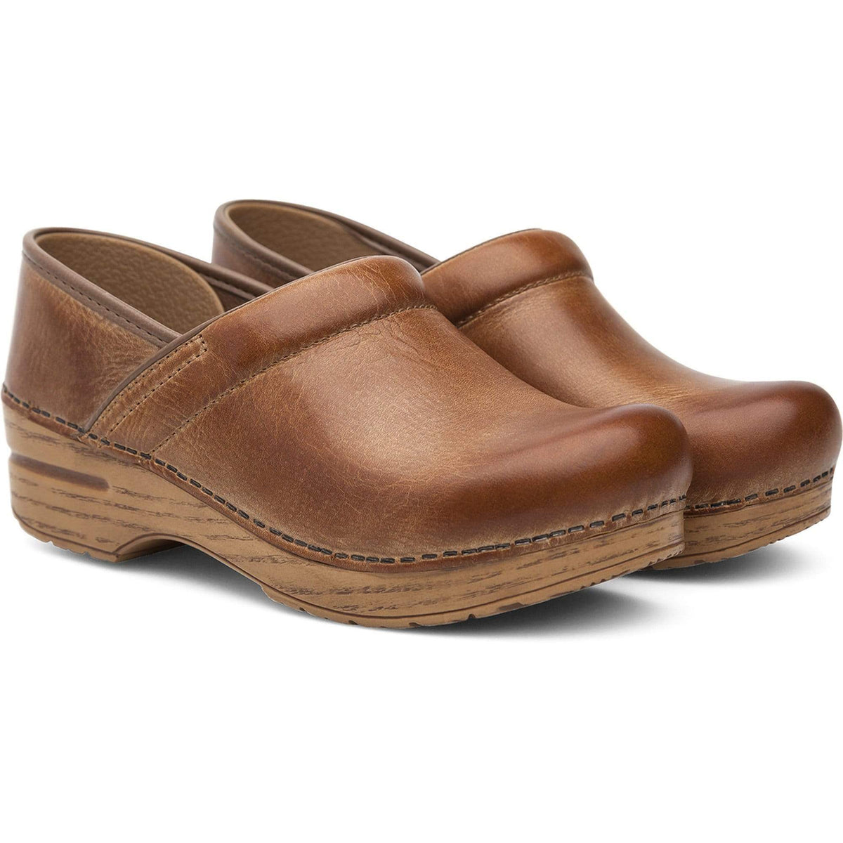 DANSKO WIDE Professionelle Honig Distressed Leder Clogs