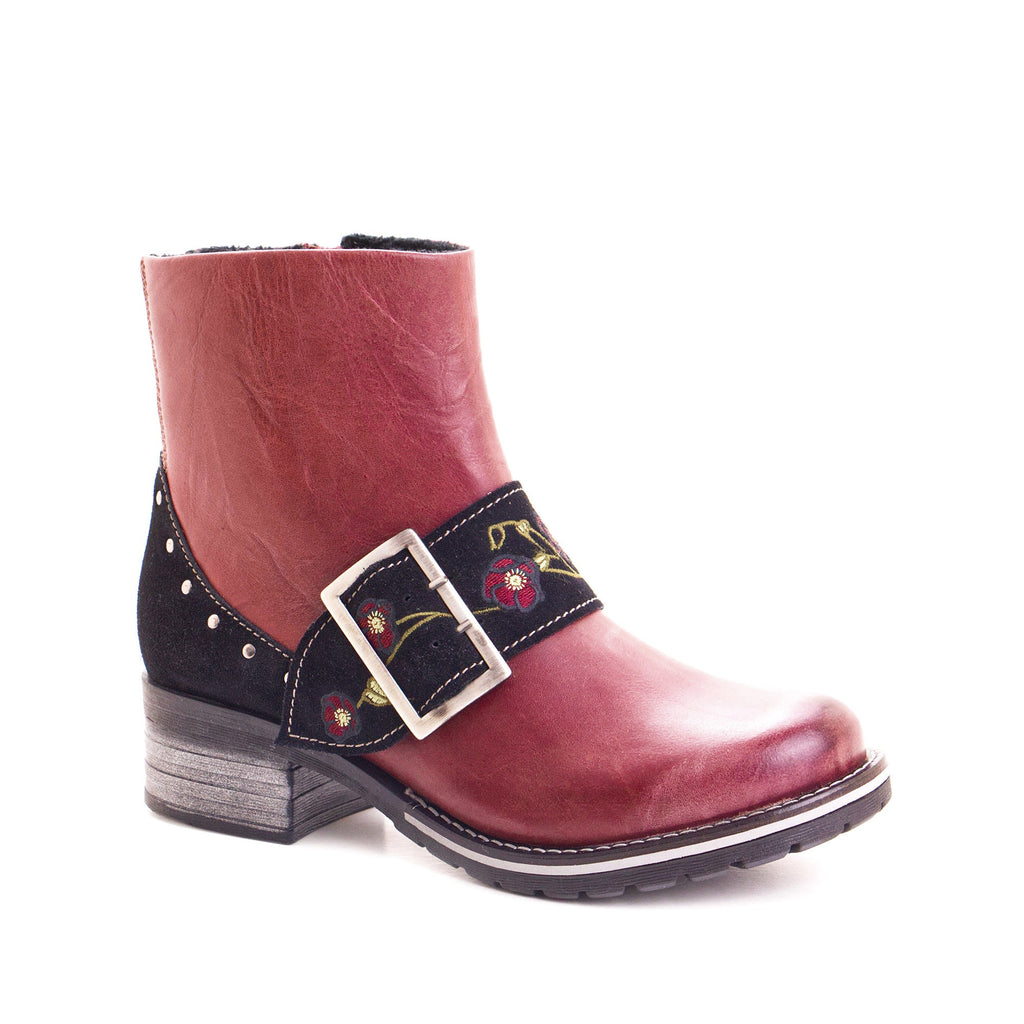 Dromedaris Kamilah Scrunched Leder & Suede Boot