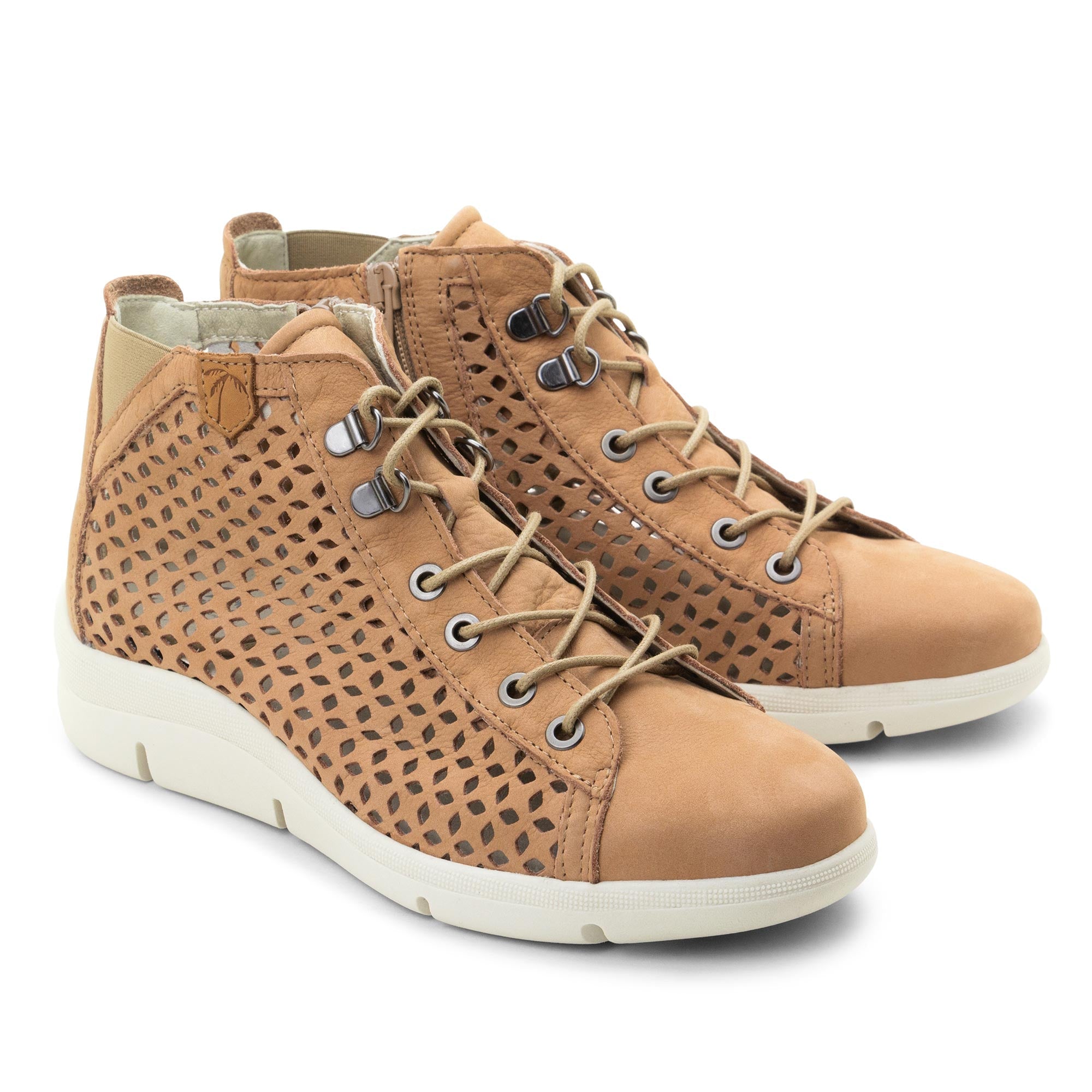 Dromedaris Victoria Perforierte Leder Sommer Bootie