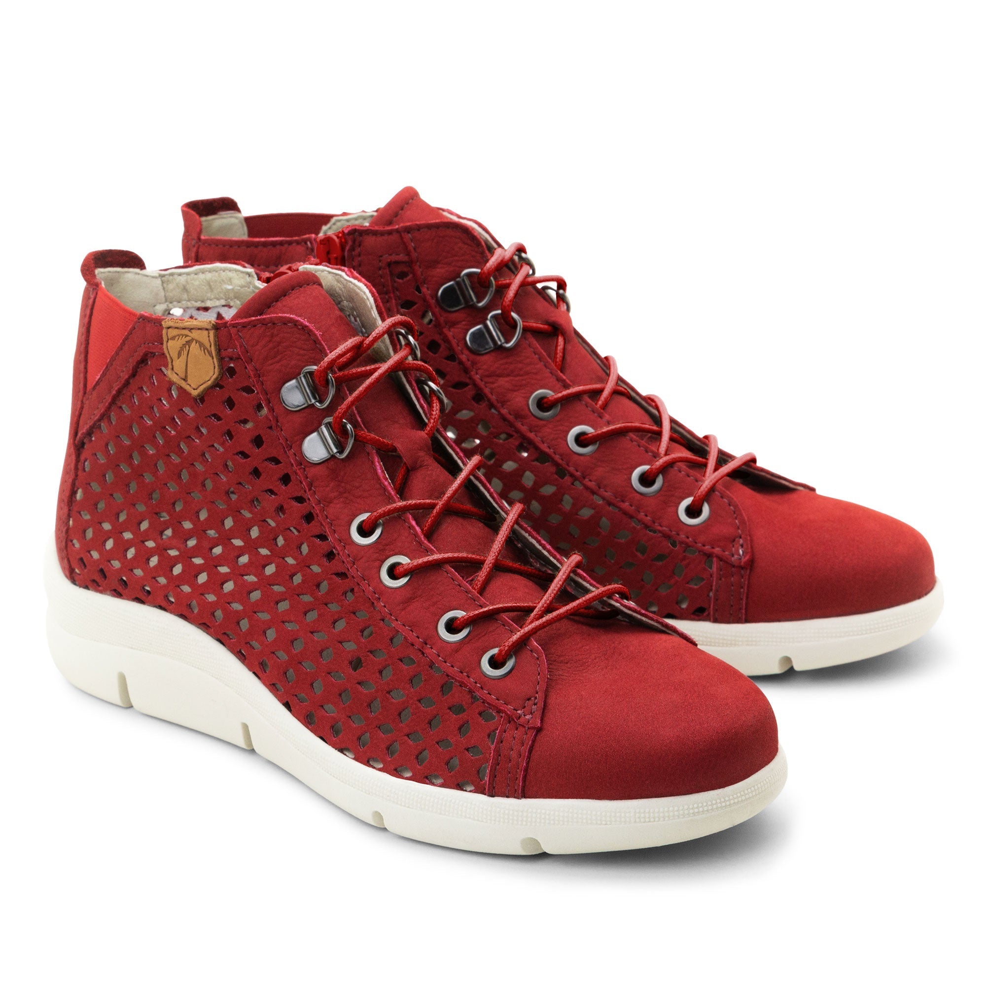 Dromedaris Victoria Perforierte Leder Sommer Bootie