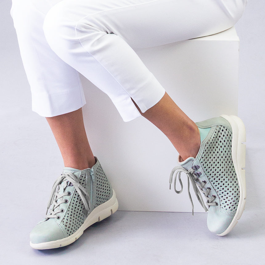 Dromedaris Victoria Perforierte Leder Sommer Bootie